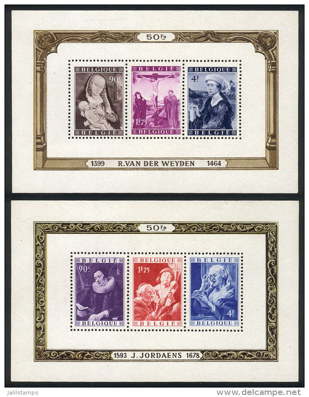Sc.B466A/B466B, 1949 Paintings, Cmpl. Set Of 2 Sheets, Mint No Gum, VF, Catalog Value US$400 - 1924-1960