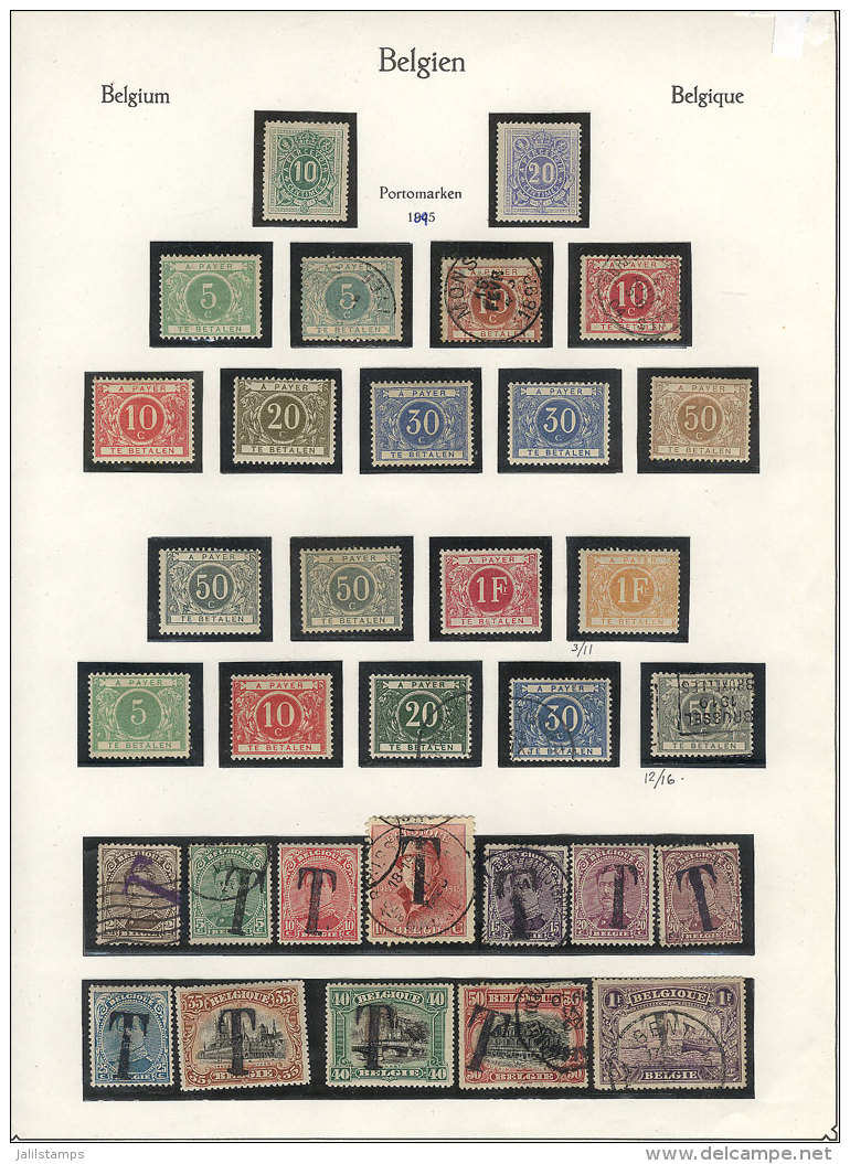 BACK OF THE BOOK: Collection On Pages Of Newspaper Stamps, Postage Dues, Official Stamps, Telegraph, Telephone, And... - Collections