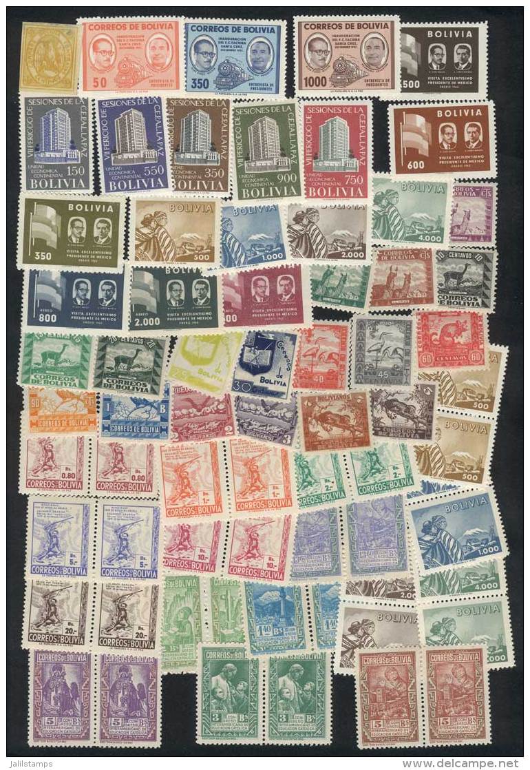 Lot Of Unused Stamps, In General With Gum And Lightly Hinged To Unmounted, Almost All Of VF Quality, Yvert Catalog... - Bolivië