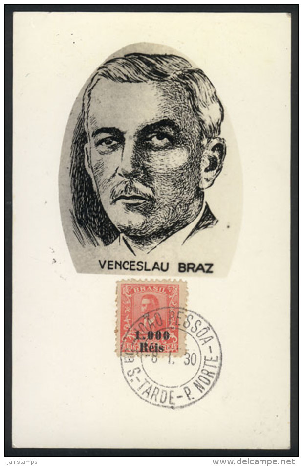 President Venceslau BRAZ, Maximum Card Of JA/1930, VF Quality - Maximumkaarten