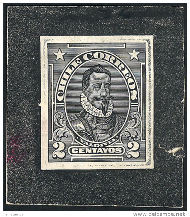 Circa 1915, Die Proof Of The Stamp 2c. Valdivia (groundwork Of Horizontal Lines), Very Fine Quality, Extremely... - Chili