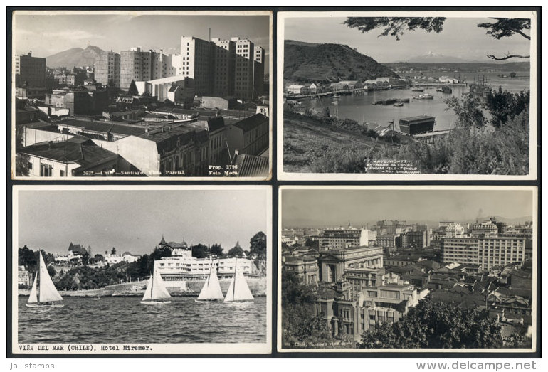 Lot Of 14 Old Postcards, Most Unused, Good Views, Fine To VF Quality. - Chili