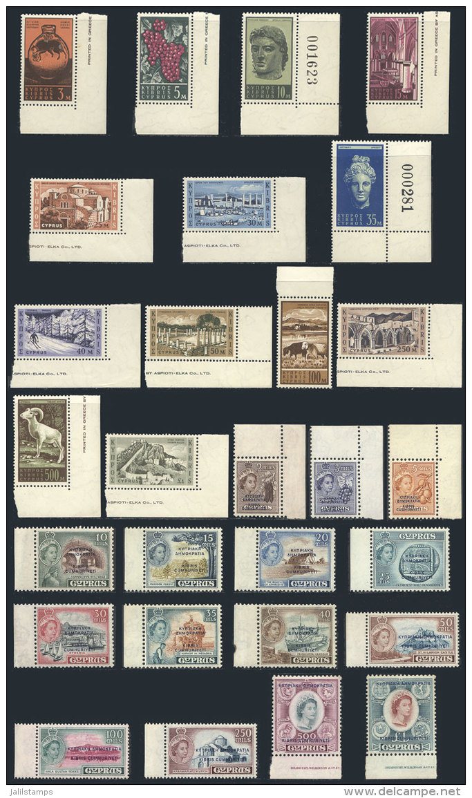 Complete Sets Issued Between 1955 And 1966, Unmounted, VF Quality, Yvert Catalog Value Euros 610: Yvert 156/170 +... - Autres & Non Classés