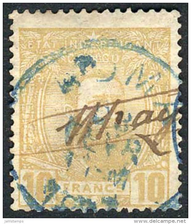 Sc.13, 1887/94 10Fr. Light Bistre, Used In Boma, VF Quality, Catalog Value US$425. - Other & Unclassified
