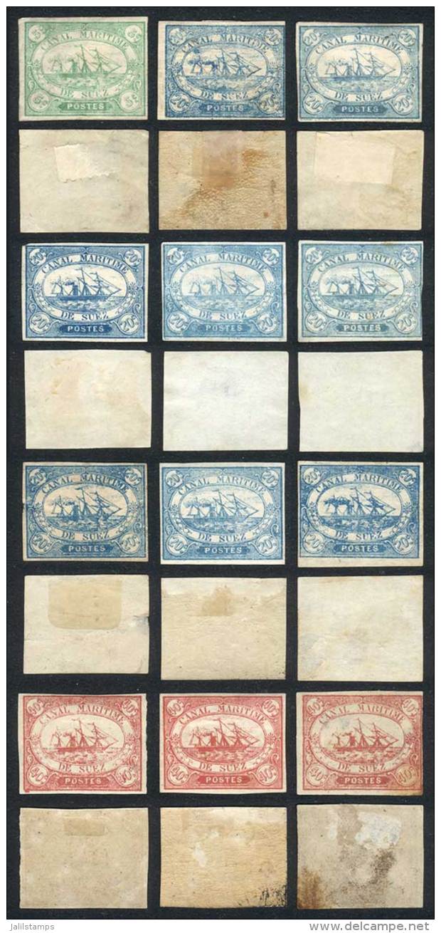 Lot Of 12 Genuine Unused Stamps (Scott L2 + L3 X8 + L4 X3), Some With Gum, And Other 24 Stamp Forgeries. General... - Autres & Non Classés