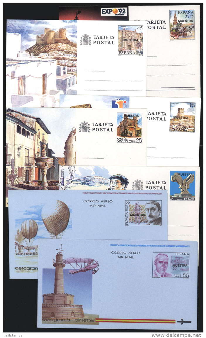 7 Modern Postal Stationeries, All With MUESTRA Overprint, Excellent Quality, Very Thematic Items! - Andere & Zonder Classificatie