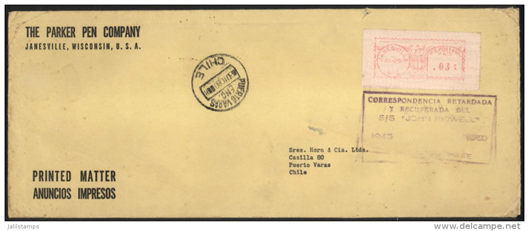 Commercial Cover (with Its Original Content, Brochure Of PARKER Pens), Sent From Janesville To Puerto Varas (Chile)... - Other & Unclassified