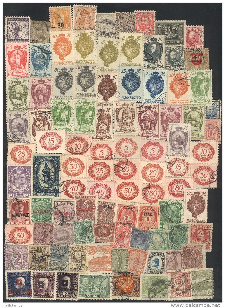 Lot Of Old Stamps, A Careful Review Will Surely Reveal Varieties, Interesting Shades, Good Cancels Etc. Yvert... - Andere-Europa