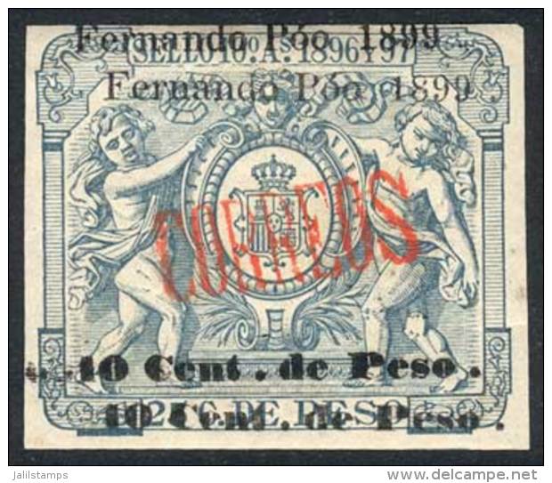 Yv.58 (Sc.42), With Variety: Double Surcharge, Very Fine Quality, Rare! - Fernando Poo