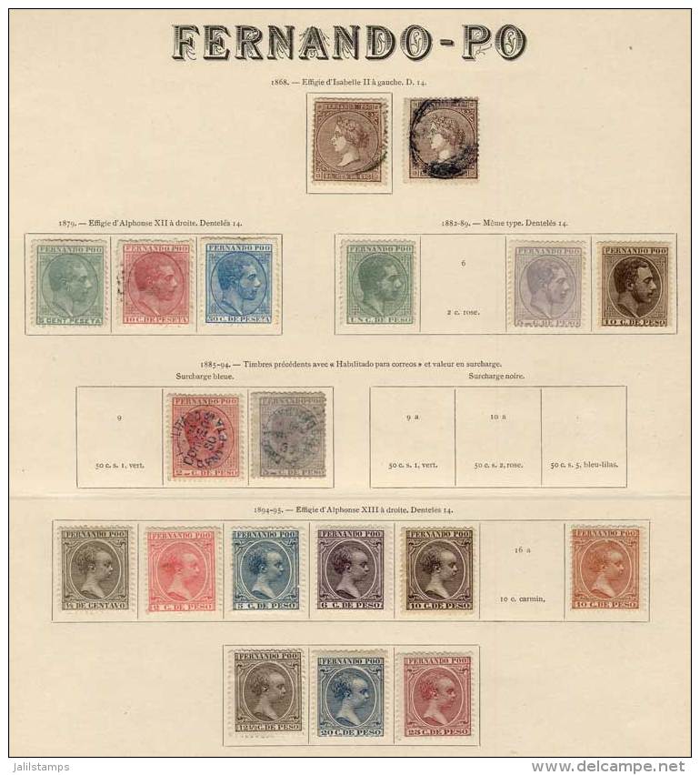 Collection On Pages Of Old Yvert Album, Very Fine General Quality, Yvert Catalog Value Euros 2,265. - Fernando Po
