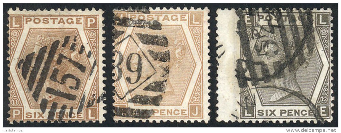 Sc.59 (plate 11), 59b (plate 12) And 60, Used, Fine To VF Quality, Catalog Value US$600. - Autres & Non Classés