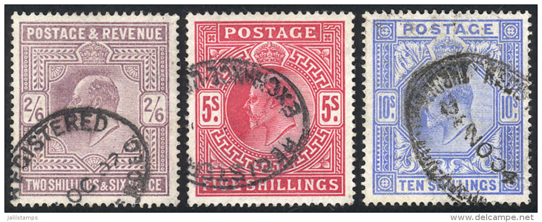 Sc.138/141, 1902 Edward VII 2/6S. To 10S., Used, VF Quality, Catalog Value US$900 - Andere & Zonder Classificatie