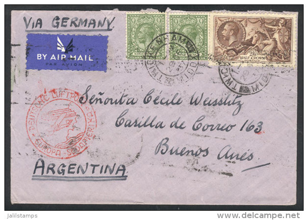 Airmail Cover Sent To Buenos Aires On 29/DE/1937 By Germany DLH, VF Quality! - Andere & Zonder Classificatie