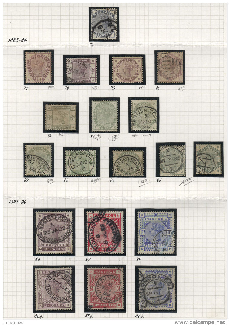 Album Page With Stamps Issued Between Circa 1883 And 1884, Fine General Quality (some With Minor Defects), Catalog... - Collections