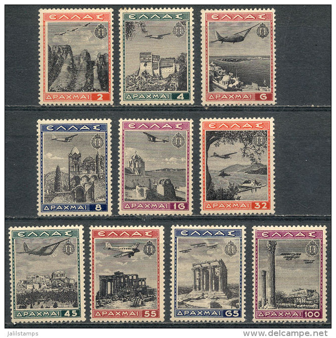 Sc.C38/C47, 1940 Youth Organization, Ancient Ruins (monasteries, Temples Etc.), Cmpl. Set Of 10 Values, Mint... - Other & Unclassified