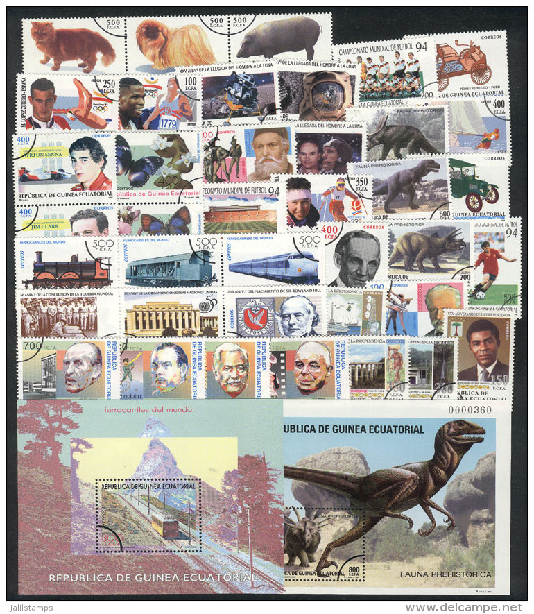 42 Modern Stamps + 2 Souvenir Sheets, All SPECIMENS (specially Cancelled With Semi-circle), Excellent Quality, Very... - Equatoriaal Guinea