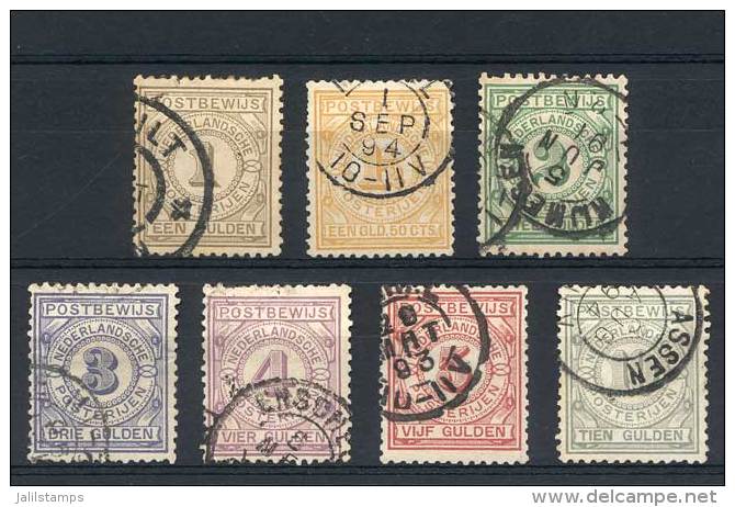 Yv.1/7, 1884 Complete Set Of 7 Used Values, VF Quality, Rare. Catalog Value Euros 425. - Andere & Zonder Classificatie
