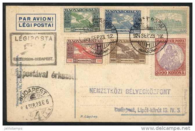 24/SE/1924 Esztergom - Budapest, Special Flight, Card Of VF Quality With Nice Multicolor Postage! - Autres & Non Classés