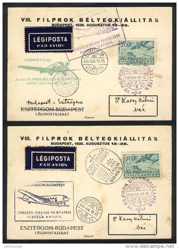 12/AU/1938 2 Cards Of Special Flights, Varied Marks And Cancels, Very Nice! - Andere & Zonder Classificatie