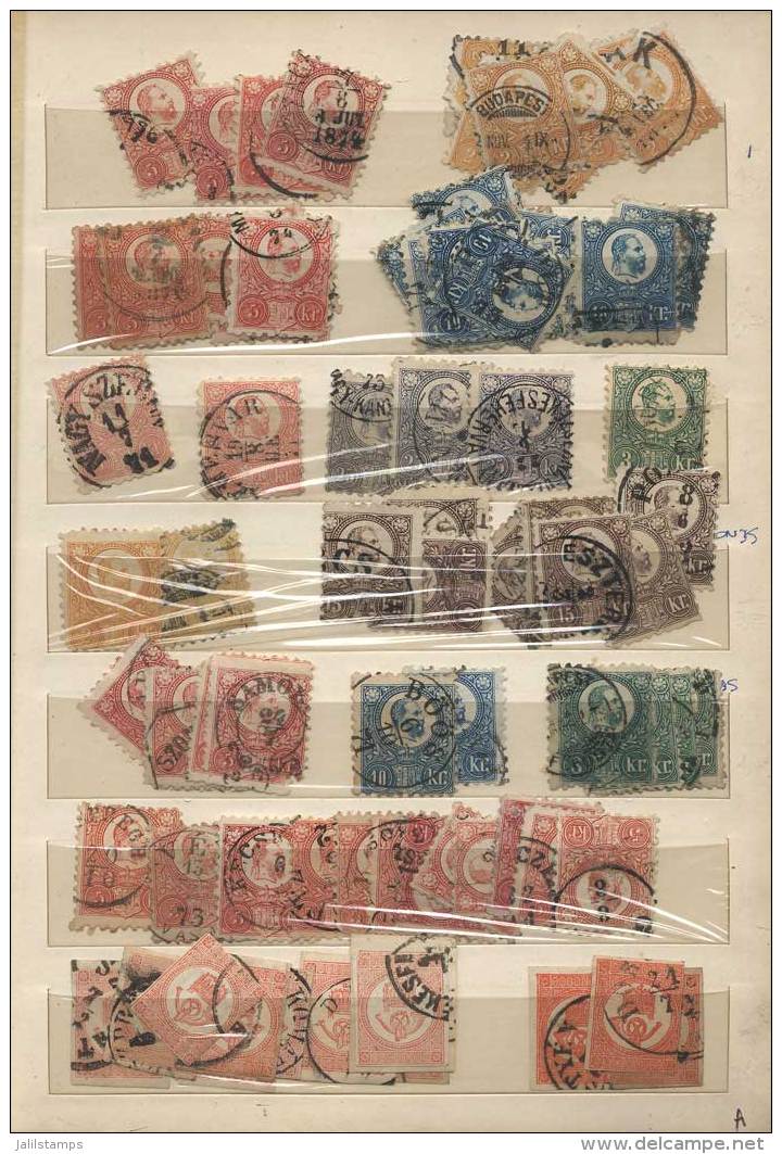 Stockbook With Hundreds Of Stamps And Sets Of All Times, Used And Mint (without Gum, With Original Gum And Hinge... - Autres & Non Classés