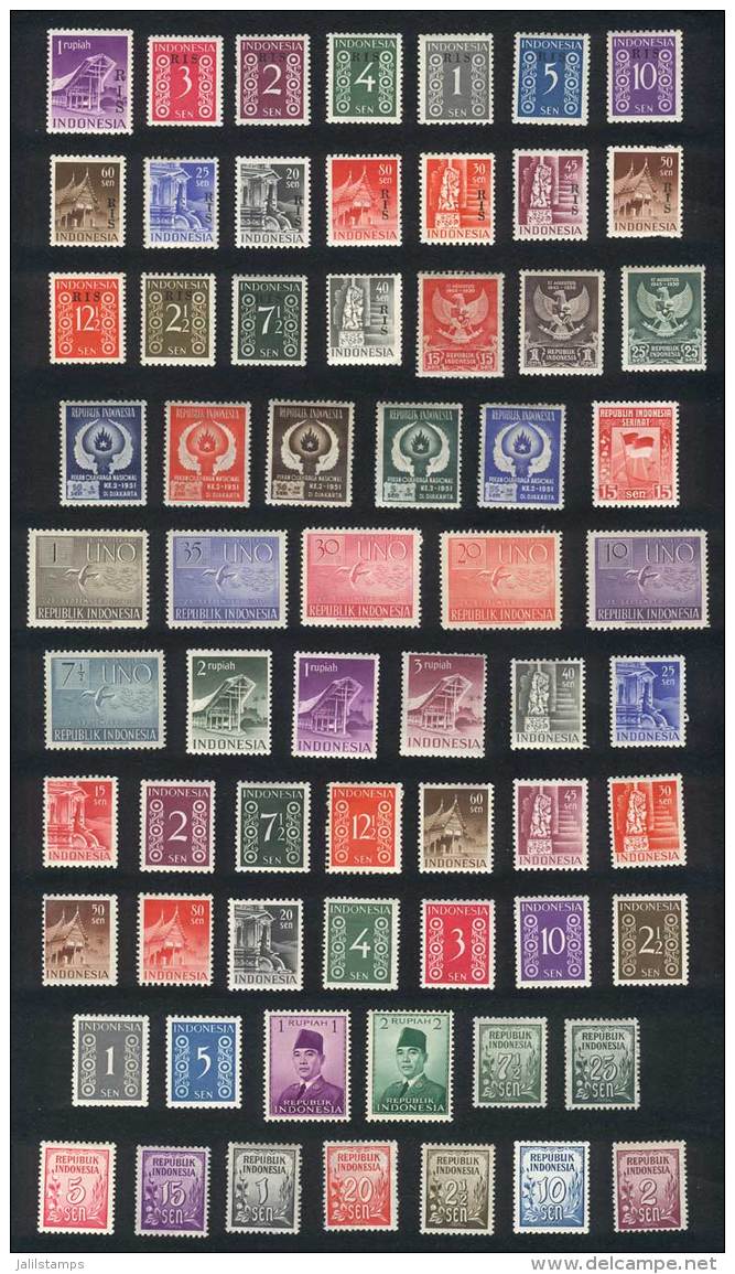 Lot Of Stamps Issued Approx. In 1950, Mint Never Hinged, VF Quality, Scott Catalog Value US$186. - Indonesien