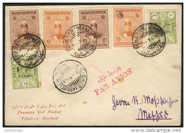 9/MAY/1929: First Flight Teheran - Meched, With Arrival On Front, Fine Quality, Rare! - Iran