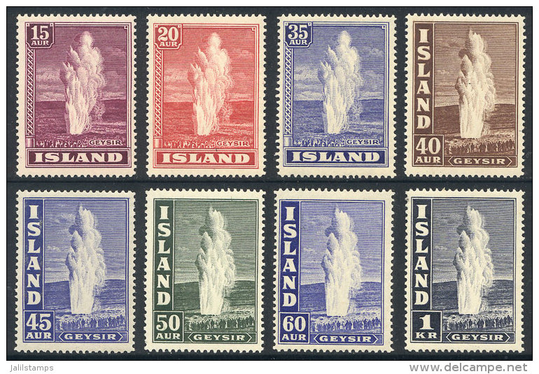 Sc.203/208B, 1938/47 Geiser, Complete Set Of 8 Unmounted Values, Excellent Quality, Catalog Value US$190. - Other & Unclassified