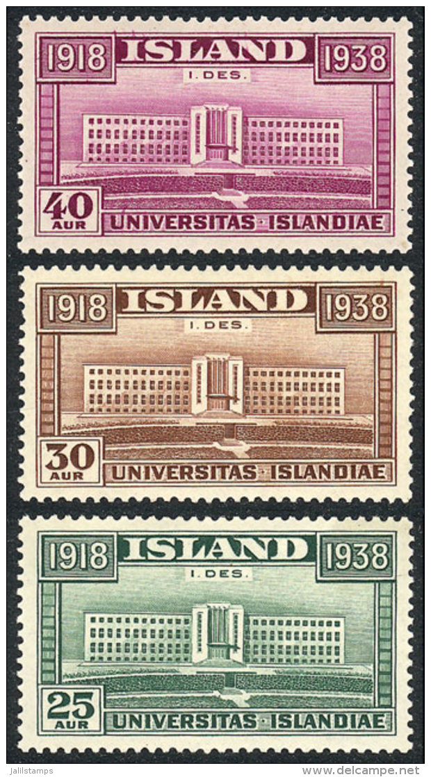 Sc.209/211, 1938 University, Complete Set Of 3 Unmounted Values, Excellent Quality, Catalog Value US$40. - Other & Unclassified