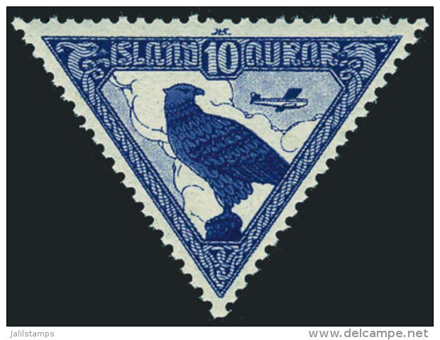 Sc.C3, 1930 Hawk And Airplane, Unmounted, Excellent Quality, Catalog Value US$60. - Poste Aérienne