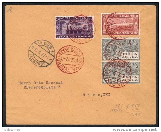 11/FE/1927 ROMA - WIEN, First Flight Of The Transadriatic Company, Excellent Quality! - Ohne Zuordnung