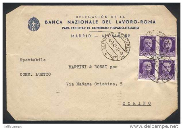 Front Of Cover Sent To Torino On 6/MAR/1942, Clearly Cancelled "SERVIZIO SPECIALE M.I.S." Cancel, Very Nice! - Zonder Classificatie