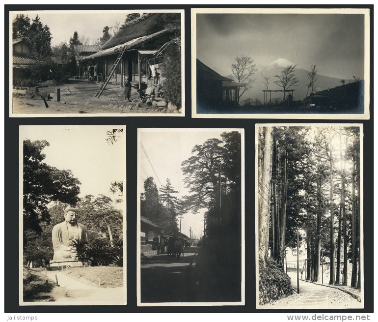 5 Very Old Photos: Rural Scenes, Landscapes Etc., Size 14,5 X 8,5 Cm Aprox., Excellent Quality! - Andere & Zonder Classificatie