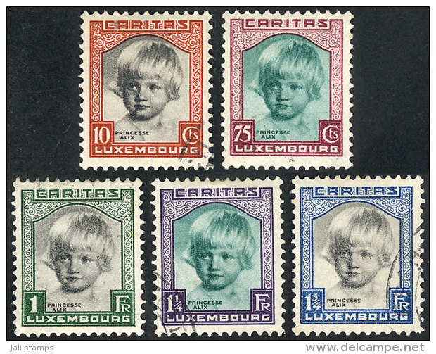 Sc.B45/B49, 1931 Princess Alix, Complete Set Of 5 Used Values, Excellent Quality, Catalog Value US$128+ - Andere & Zonder Classificatie
