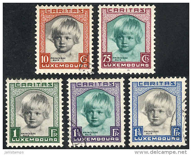 Sc.B45/B49, 1931 Princess Alix, Complete Set Of 5 Used Values, Excellent Quality, Catalog Value US$128+ - Autres & Non Classés