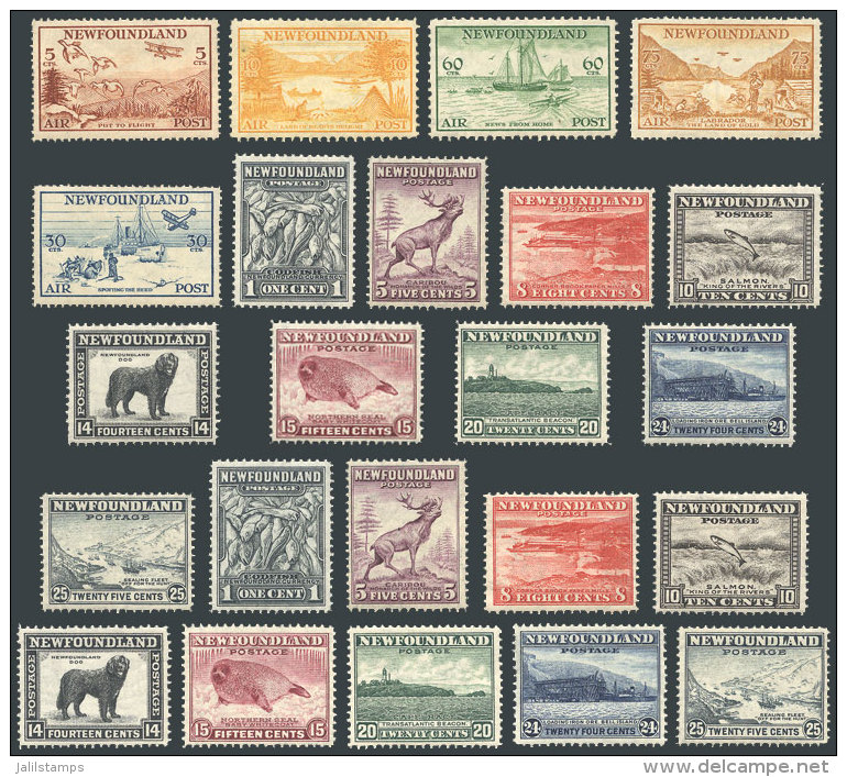 3 Complete Sets Of 1932, Yvert 167/185 Perforation 12&frac12; X2 + Airmail 13/17, Mint Very Lightly Hinged, VF... - 1908-1947