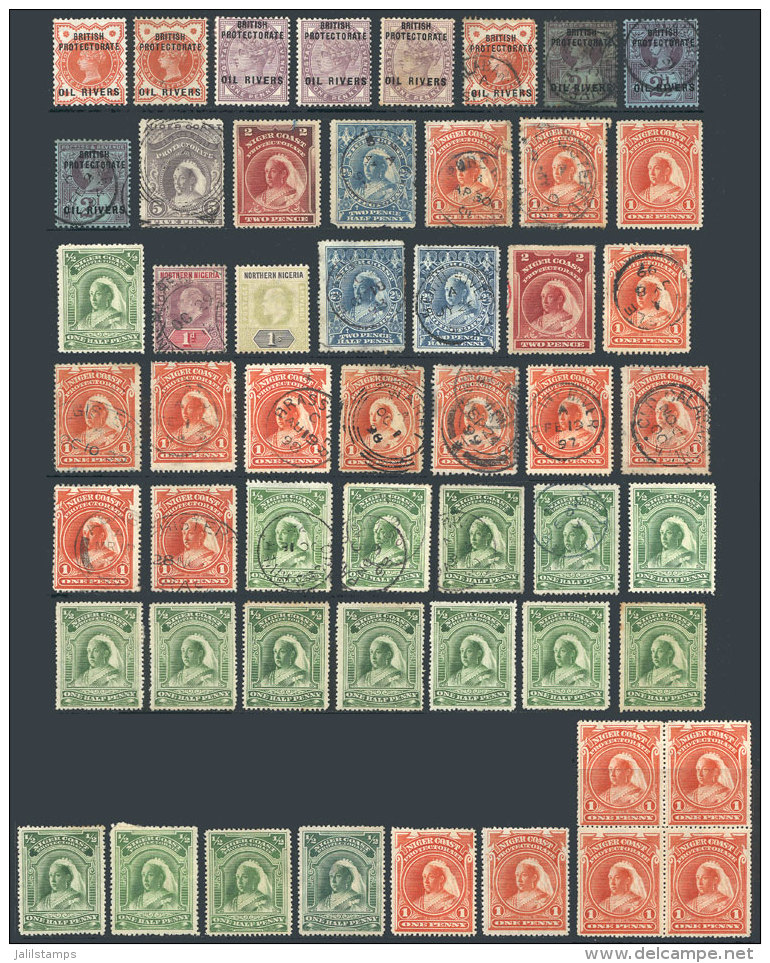 Lot Of Old Stamps, Mint And Used (with Some Interesting Postmarks), Mixed Quality, From Very Fine To Some With... - Niger (1960-...)