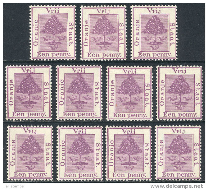 Sc.4, 10 Unmounted Examples, Excellent Quality, Catalog Value US$42.50++ - État Libre D'Orange (1868-1909)