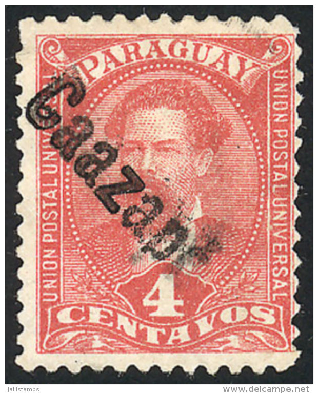 Sc.35, With Interesting Straightline Cancel Of CAAZAP&Eacute;, VF And Interesting! - Paraguay