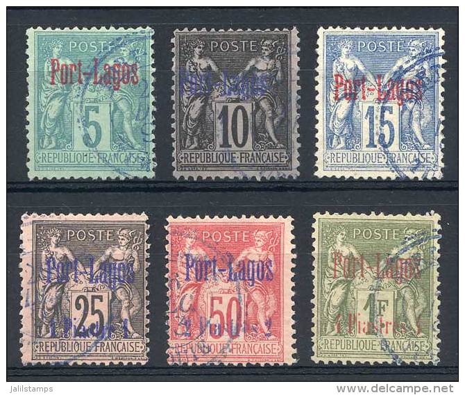 Yv.1/6, 1893 Complete Set Of 6 Overprinted Values, Excellent Quality, Rare! - Other & Unclassified