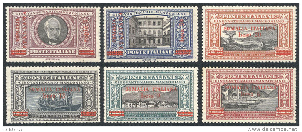 Sc.11/66, 1924 Manzoni, Complete Set Of 6 Values, Very Fresh, VF Quality (the Low Value Without Gum), Catalog Value... - Somalië