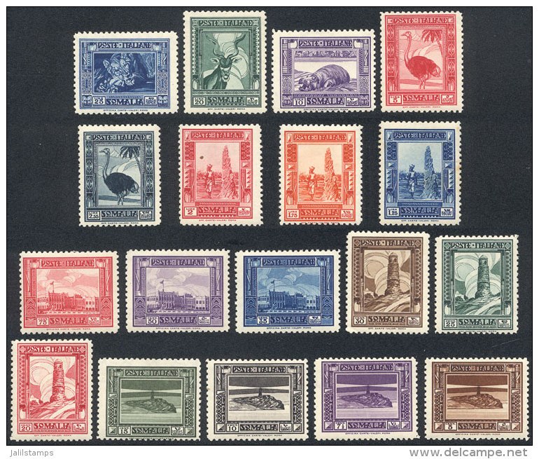 Sc.138/155, 1932 Complete Set Of 18 Values, Lightly Hinged, Very Fine Quality (Sc.148 Without Gum, Not Considered... - Somalië