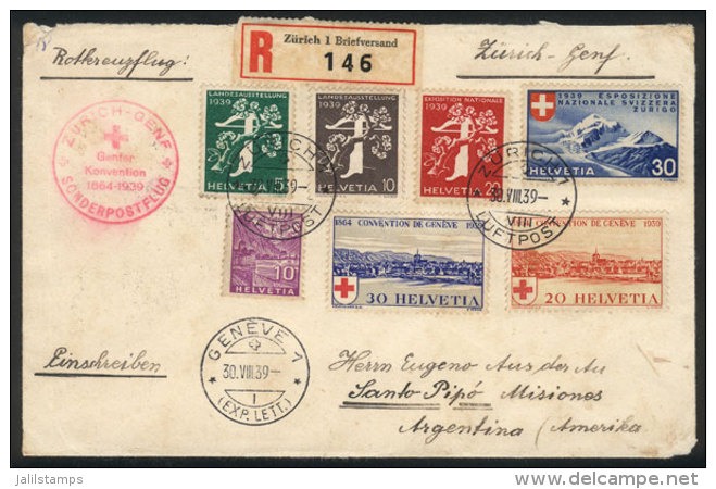 30/AU/1939 Special Flight Of The Red Cross During The Geneve Convention, Registered Cover Sent To Santo Pip&oacute;... - Autres & Non Classés
