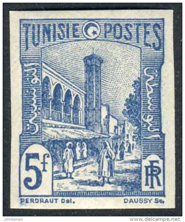 Sc.202, IMPERFORATE Variety, Mint Never Hinged, Excellent! - Tunisia
