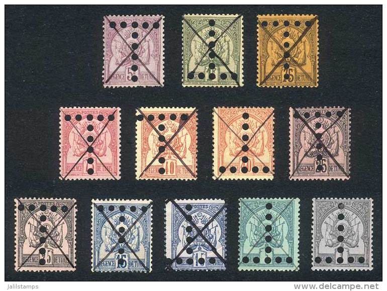 Lot Of Old Postage Due Stamps, Used Or Mint Without Gum, Excellent Quality, Yvert Catalog Value Euros 400. - Tunesië (1956-...)