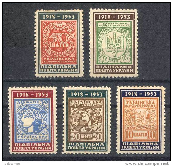 Year 1953, Set Of 5 Cinderellas Reproducing Old Stamps, Very Nice! - Ukraine