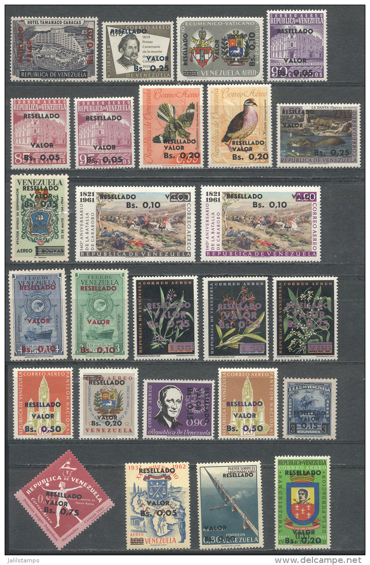 Yvert 707/717 + A.814/857, 1965 Complete Set Of 55 Overprinted Values, MNH, Very Fine Quality (a Few With The Gum... - Venezuela