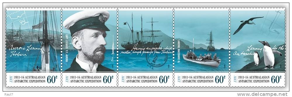Australian Antarctic A.A.T. ( Australia) 2011 - Cent Expedition Antarctic - 5v Neuf // Mnh - Unused Stamps