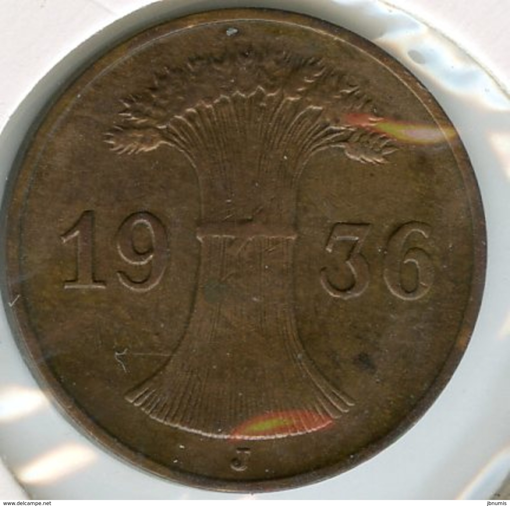 Allemagne Germany 1 Reichspfennig 1936 J J 313 KM 37 - 1 Reichspfennig