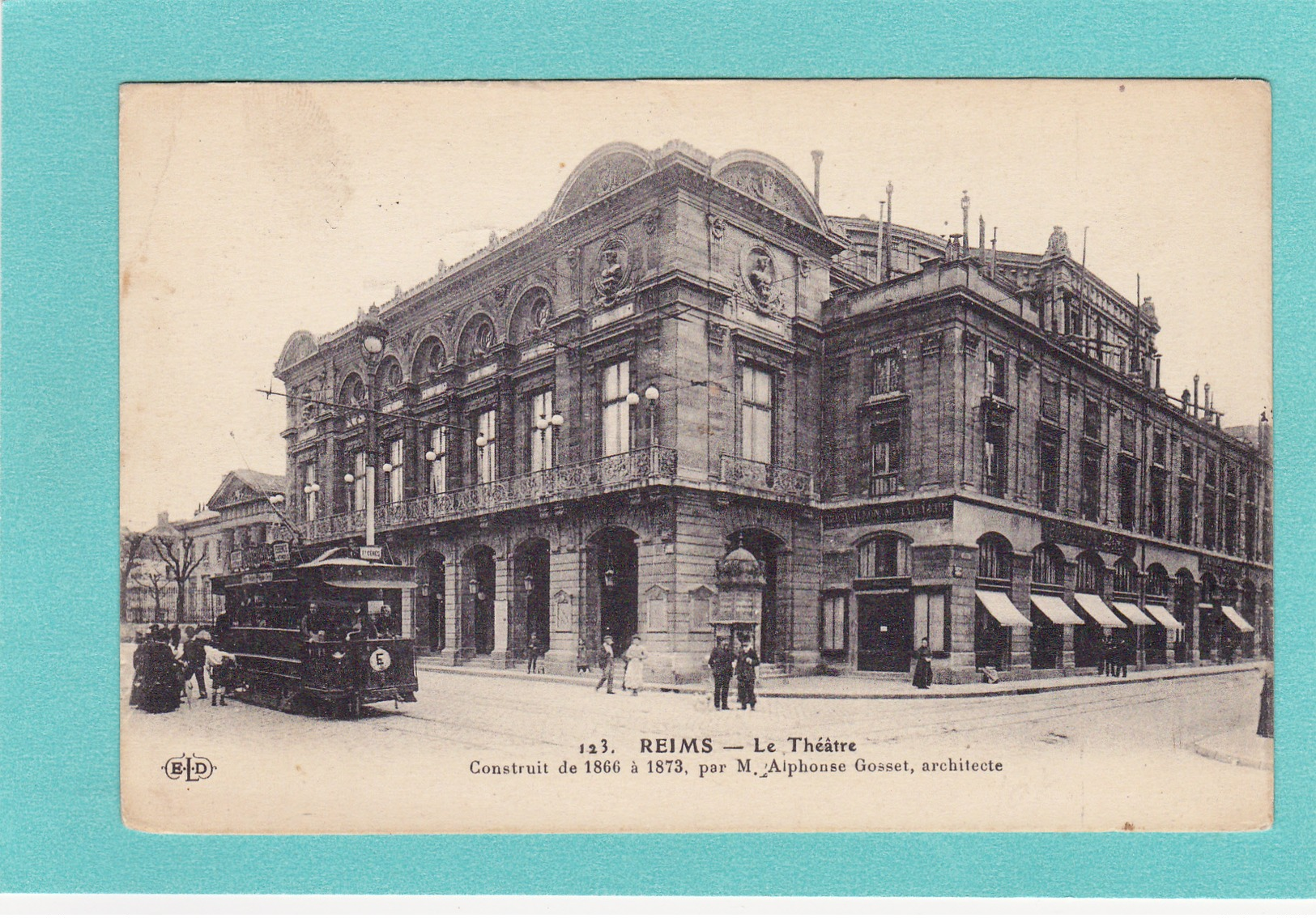 Old/Antique? Postcard Of Le Theatre,Reims, Champagne-Ardenne, France,Posted With Stamp,Q38. - Champagne-Ardenne