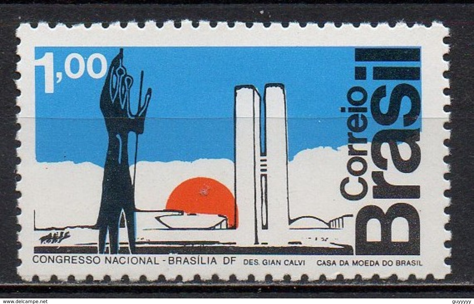Brésil - 1972 - Yvert N° 1012 **  - Congrès National - Neufs